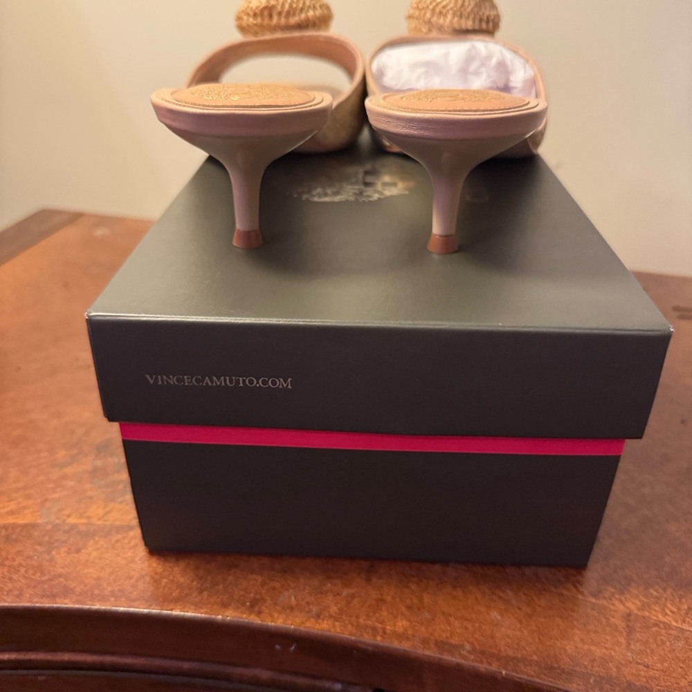 Vince Camuto Beige Woven Mules - Picture 6 of 15